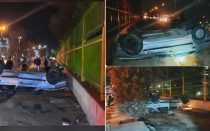 واژگونی خودرو پژو در بلوار علامه مجلسی شاهین شهر